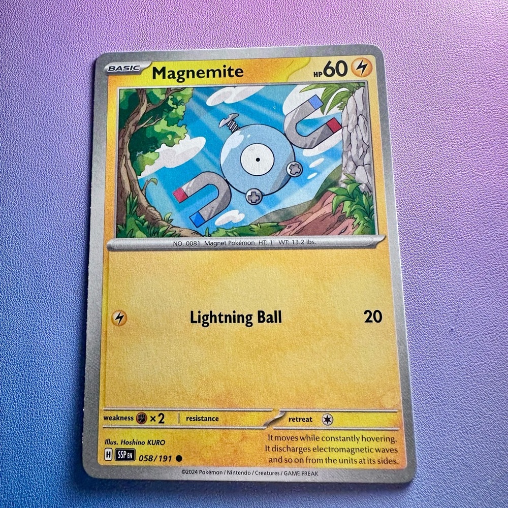 magnemite - 058/191 (common) — pokemon: surging sparks
